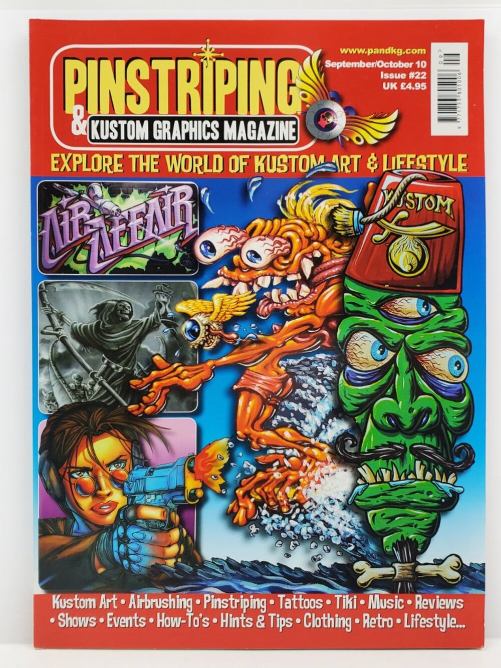 Pinstriping Kustom Graphics Magazine 2010 Tattoo Hot Rod Art Frazetta Unread
